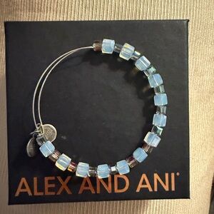 ⭐️ Alex and Ani: Iridescent Pale Blue Cube Bracelet